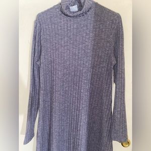 Abound charcoal ribbed A-line dress